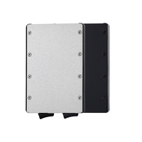 Dompet Kartu Bisnis & Kartu Kredit Anti RFID Berbahan Aluminium Alloy Berkualitas Tinggi dengan Kancing Penutup, Kapasitas 10 Kartu