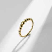 Beimai OEM chapado en oro rosa clásico bola de acero inoxidable anillo de mujer Popular Simple sin decoloración