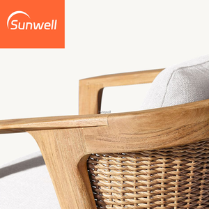 Mobilier d'extérieur moderne et luxueux pour le patio <span class=keywords><strong>Table</strong></span> à manger sectionnelle et chaises longues <span class=keywords><strong>Ensemble</strong></span> <span class=keywords><strong>table</strong></span> de <span class=keywords><strong>jardin</strong></span> en teck - Product Image 5