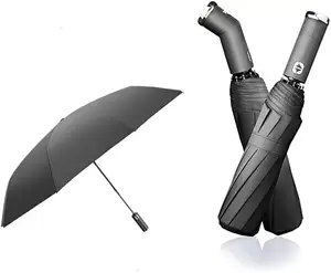 Özel otomatik ters led ışık katlanabilir şemsiye shenzhen hiçbir damla hmong şemsiye köpek baskı 3 katlanır şemsiye
