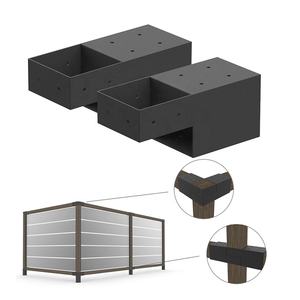Kit gazebo et pavillon de <span class=keywords><strong>pergola</strong></span> d'extérieur avec support de poteau de menuiserie métallique <span class=keywords><strong>Connecteur</strong></span> de poutres en bois et support de <span class=keywords><strong>pergola</strong></span> de clôture - Product Image 1
