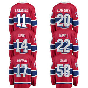 Maillots de hockey sur glace de Montréal, chemises de baseball, vêtements personnalisés, uniformes brodés avec logos # 13 Caufield # 93 Demidov # 14 - Product Image 1