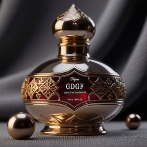 GDGF YS01 Flacon de parfum de luxe haut de gamme personnalisé à bouchon irrégulier transparent 30ml 50ml 100ml en verre vide avec couvercle pour homme, motif floral - Product Image 4