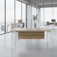 Bureau de direction moderne pliable, cadre en acier, plateau en bois durable, tables de conférence professionnelles, mobilier de bureau