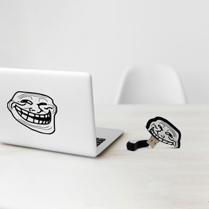 Clé USB en silicone avec visage de <span class=keywords><strong>troll</strong></span> amusant, logo personnalisé, personnage de dessin animé, clé USB 32 Go 64 Go pour cadeaux créatifs - Product Image 1