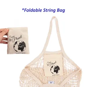 Bolsas de <span class=keywords><strong>malla</strong></span> de algodón reutilizables, mercado de envasado de frutas y verduras, Red de gran capacidad, <span class=keywords><strong>bolsa</strong></span> de lona japonesa para compras - Product Image 6