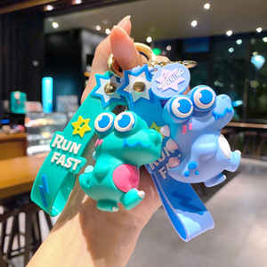 2026 New Creative Kids Pendant Gifts Cartoon Cute Silicone <b>Rubber</b> Dinosaur 3d Keychain - Product Image 2