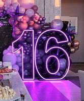 Lettres et chiffres géants personnalisés en métal RGB LED « Oh Baby » de 2, 3 et 4 pieds, très demandés, pour la décoration d'événements et de fêtes d'anniversaire