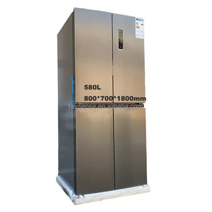 Refrigerador BCD-580 de 4 Puertas, 220V, Gran Capacidad, Color Plateado, Enfriamiento por Aire, Sin Escarcha, Acero Inoxidable, R600a, para el Hogar - Product Image 1