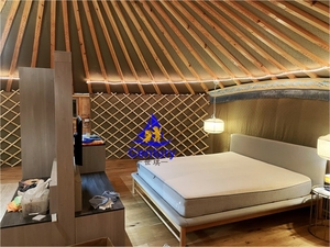Yurt Mongolia Berkualitas Tinggi untuk Hunian dan Rumah Kubah Igloo untuk Keluarga, Tenda Yurt Tahan Air untuk Berkemah di Luar Ruangan - Product Image 2
