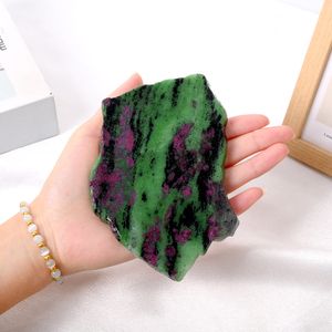 Offre Spéciale : Tranche de Cristal de Guérison de Haute Qualité Polie à la Main, Tranche de Cristal de Zoisite Rubis, Décoration en Cristal pour Cadeau - Product Image 3