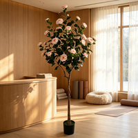 Nouvelles fleurs artificielles de mariage, faux arbre de camélia en pot, arbres artificiels, articles de Noël, décoration intérieure et extérieure pour bars et salles.