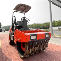 Matériel de construction : Mini-compacteur routier diesel ou essence de 3, 4, 5 ou 6 tonnes, rouleau compresseur autoporté pour asphalte avec pneus en caoutchouc