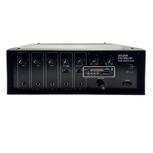Hot Selling 80W USB MIC Digital Amplifiers Mixer SD Card Reader 80 Watts BT FM Audio Power Mixer Amplifier