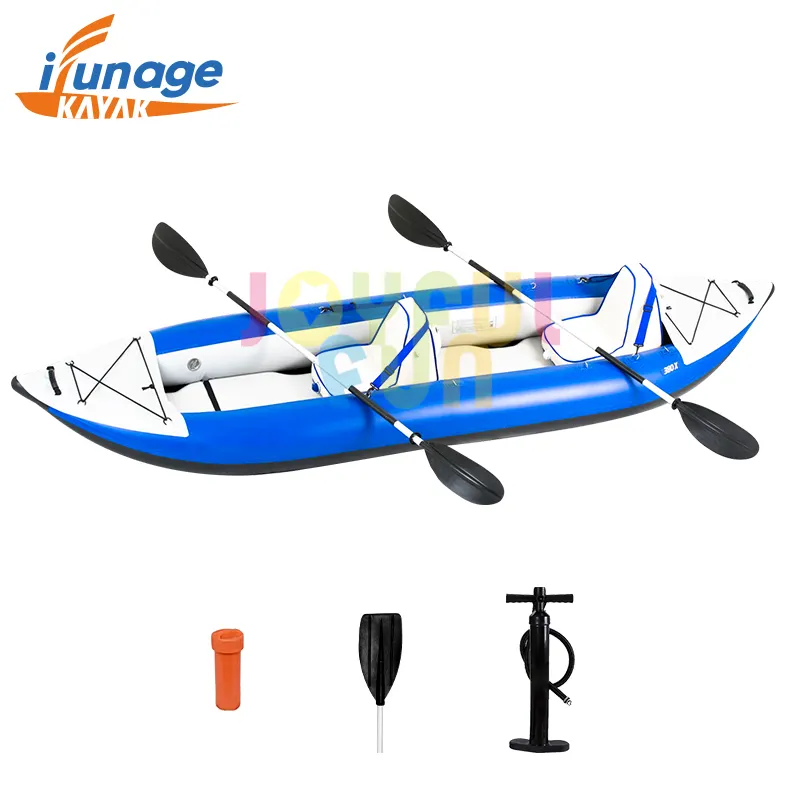 JOYFUL FUN new arrival 2 person kayak inflatable boat kayak with pedals in river