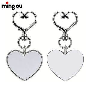 Portachiavi a Forma di <span class=keywords><strong>Cuore</strong></span> Romantico per Regalo, Design per Sublimazione, Portachiavi in Metallo a Clip per San Valentino - Product Image 1