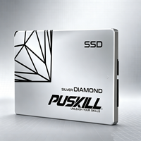 PUSKILL Silver Diamond SSD 2,5 inch SATA interne solid state drive voor desktop, metalen behuizing, nieuw