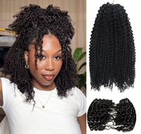 Extensions de cheveux humains indiens bruts, boucles au crochet pré-bouclées, extensions de cheveux humains au crochet, cheveux humains afro crépus bouclés, extensions au crochet effet plume