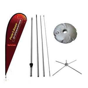 Drapeaux de plage en fibre de verre robustes de différentes tailles et styles avec base à eau et piquet croisé pour événements promotionnels - Product Image 4