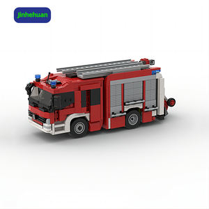 Modelli camion dei pompieri City Car per bambini mattoni di plastica giocattolo Moc blocchi personalizzati regalo per ragazzi bambini set di blocchi di costruzione - Product Image 1