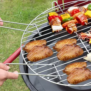 Eco-Friendly Assembly-Free Katlanir Mangal With Two Wheels Concrete Ahumador De Carnes Cooking Camping Burger Griller