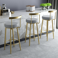 Chaise de Bar de Restaurant nordique bjflamingo, dossier de café, chaise haute