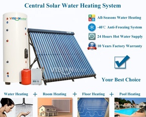 Chauffe-eau <span class=keywords><strong>solaire</strong></span> électrique à haute pression boucle fermée caloduc fendu tube sous vide en acier inoxydable métal pour ménage extérieur - Product Image 2