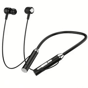 Auriculares Inalámbricos BT con Banda Magnética para el Cuello, Auriculares Deportivos, Manos Libres, Precio de Fábrica - Product Image 1