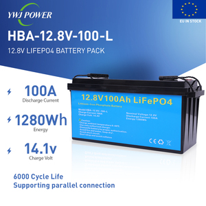 แบตเตอรี่สำรองพลังงานแสงอาทิตย์ LiFePO4 ความปลอดภัยสูง มาตรฐาน EU 12.8V 24V 50Ah 100Ah 200Ah พร้อมระบบป้องกัน BMS สำหรับรถบ้านและเรือยอชท์ - Product Image 1