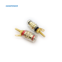 Bornier de connexion en cristal pour amplificateur de haut-parleur audio, bornes de connexion pour fiches banane de 4 mm