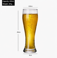 Gelas Bir Kaca Tebal dengan Logo Custom, Mug Bir Tahan Lama 330ml 440ml 500ml 660ml untuk Pub Bar