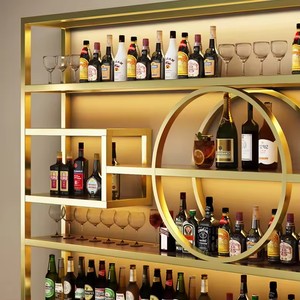 Estante de Pared para Licores de Alta Gama Personalizado, Exhibición de Licores y Vinos, Estantes de Acero Inoxidable para Vino Tinto para Tiendas de Licores - Product Image 6