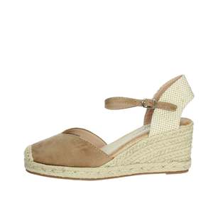 Sandalias de Plataforma con Tiras en el Tobillo y Tacón de Cuña para Mujer, Marca Armata Di Mare, Color Azul Claro, Gamuza, Zapatos de Verano - Product Image 1