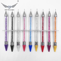 CY Nail Art Tool Pick Dotting Nail Drill Tools Nails Brush Rhinestone Picker Pen Wax Pencil pour Rhinestones