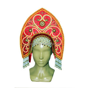 Tocado ruso femenino tradicional de moda personalizada de fábrica, tocado de niña Kokoshnik, corona de Navidad/tiara nupcial Kokoshnik - Product Image 2