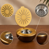 Quemador de Incienso de Madera y Metal con Logotipo Personalizado para Aromatizar el Hogar