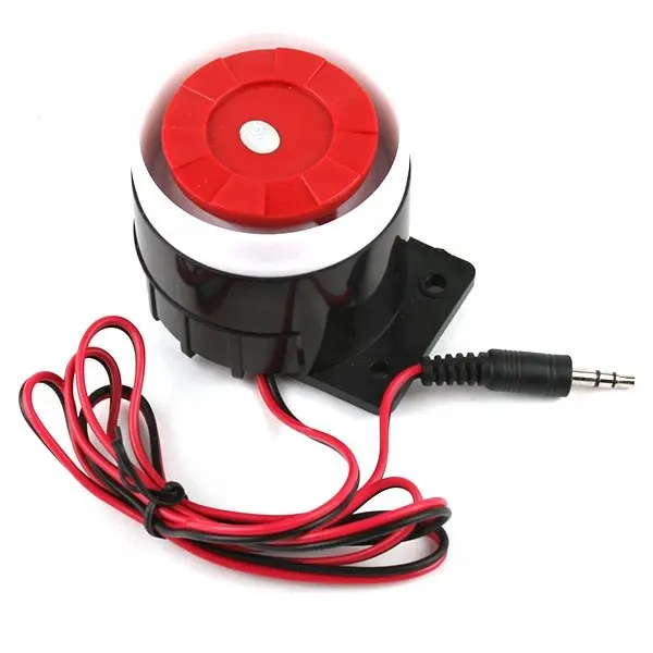Sirene elétrico inteligente com fio, mini cor vermelha, com fio, alarme PST-MS101, venda imperdível
