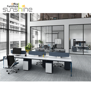 2024 nóng bán phong cách hiện đại 4-người Modular cubical văn phòng bàn làm việc - Product Image 6