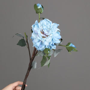 Décoration de mariage minimaliste moderne ultra réaliste Fleur de pivoine Bord brûlé Décoration de la maison Fleur artificielle Art - Product Image 3