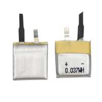 Ketebalan pabrik murah baterai Mini 2mm GEB 201212 3.7V 10mAh 15mAh baterai isi ulang polimer litium untuk GPS Mini