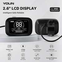 Écran LCD YOLIN YL-81C pour vélo électrique, 2,6 pouces, luminosité 80 nits, accessoires pour vélo électrique, IP65