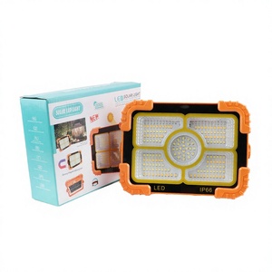 Projecteur LED solaire intégré rechargeable par USB, DC5V-6V, boîtier en plastique PP, abat-jour en verre, 2x1200mAh, puces SMD 2835 - Product Image 4