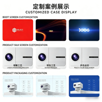 Projecteur P50 4K Laser 800 ANSI Lumens 1080P 2 Go de RAM 16 Go de ROM Home Cinéma Portable Android 14 Haut-parleurs intégrés Mise au point automatique