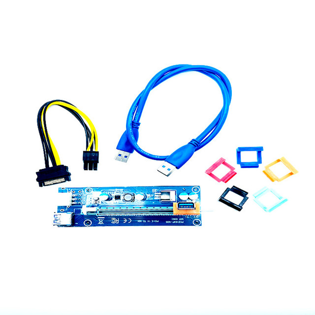 Hoyato TISHRIC Pcie Riser Ver 006 GPU Riser for Video Card Pci Express USB 3.0 Riser Cable SATA to 4Pin Pci-e 1x to 16x Lock Con