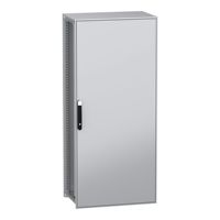 Armoire de sol à porte simple NSYSFN18850P, acier galvanisé, IP55, noir, gris, 800 mm x 500 mm 1800 mm, série PanelSeT SFN