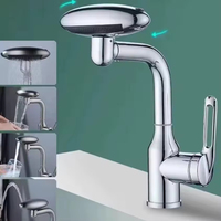 Robinet de lavabo FEIDU en acier inoxydable de haute qualité, mitigeur d'eau chaude et froide à poser sur le comptoir, avec rotation pour évier de salle de bain
