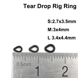 Accessoires de pêche à la carpe Anneaux Rond Ovale Tear Drop Hair Rig Blow Back Rig Micro Ring Terminal End Tackle Equipment - Product Image 3