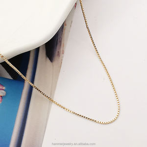 זהב אמיתי 14 קראט חצי גמר שרשרת מתכווננת זהב אמיתי שרשרת זהב אמיתי עם אבזם קפיץ תיבה דקה מתכווננת שרשרת <span class=keywords><strong>18</strong></span> אינץ' - Product Image 5