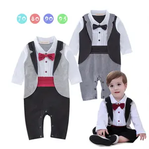 Shopping Großhandel Langarm Party Wear Bio Baby Stram pler für Jungen