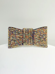 2025 Quảng Châu Chất lượng cao Knot bướm Rhinestone ly hợp PURSE bên túi buổi tối Túi bolsas - Product Image 3